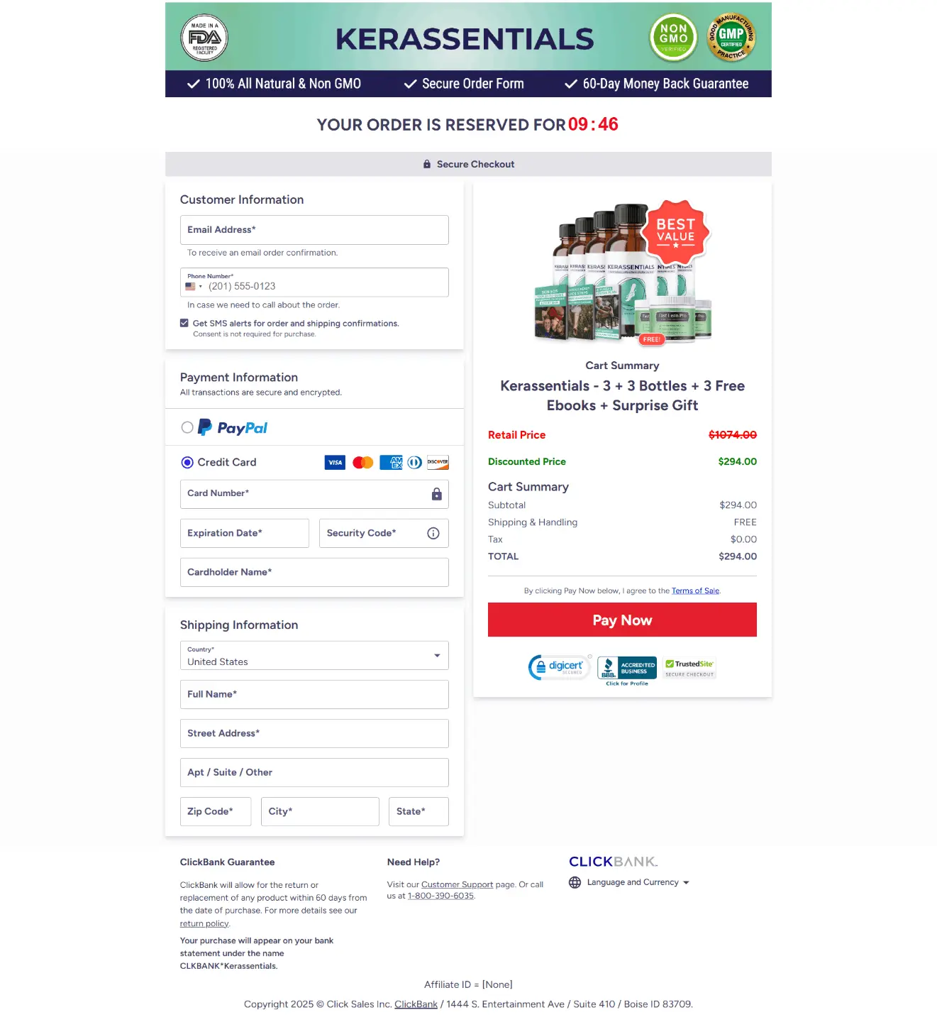 Kerassentials bottles pack order now